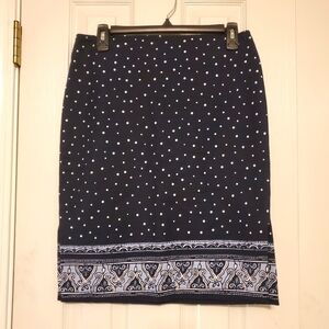 NWT Loft Navy Blue Slit Skirt Women's Size 4